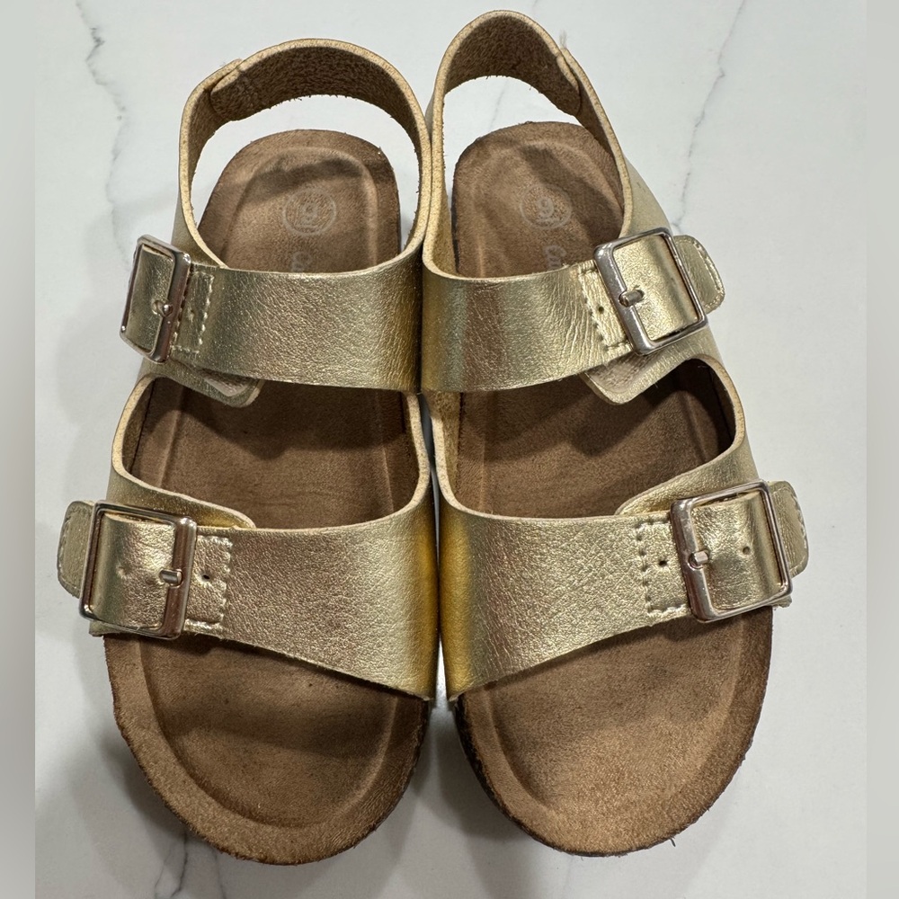 Cat & Jack Double Buckle Gold Kids Sandals